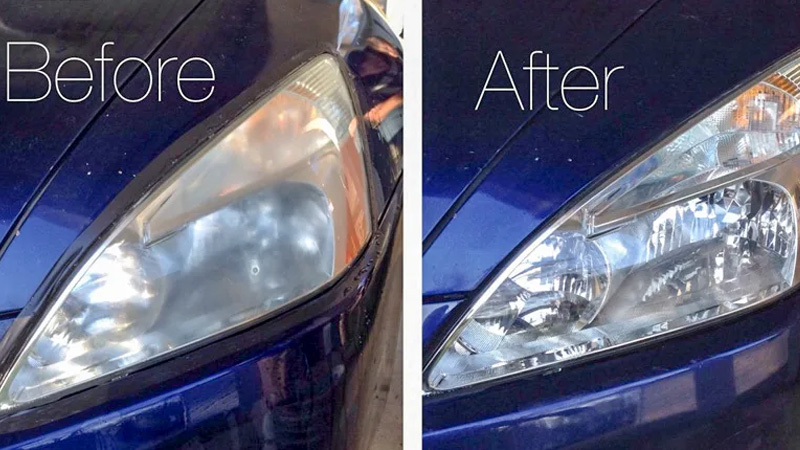 Trước và sau khi tân trang, phục hồi đèn pha mờ